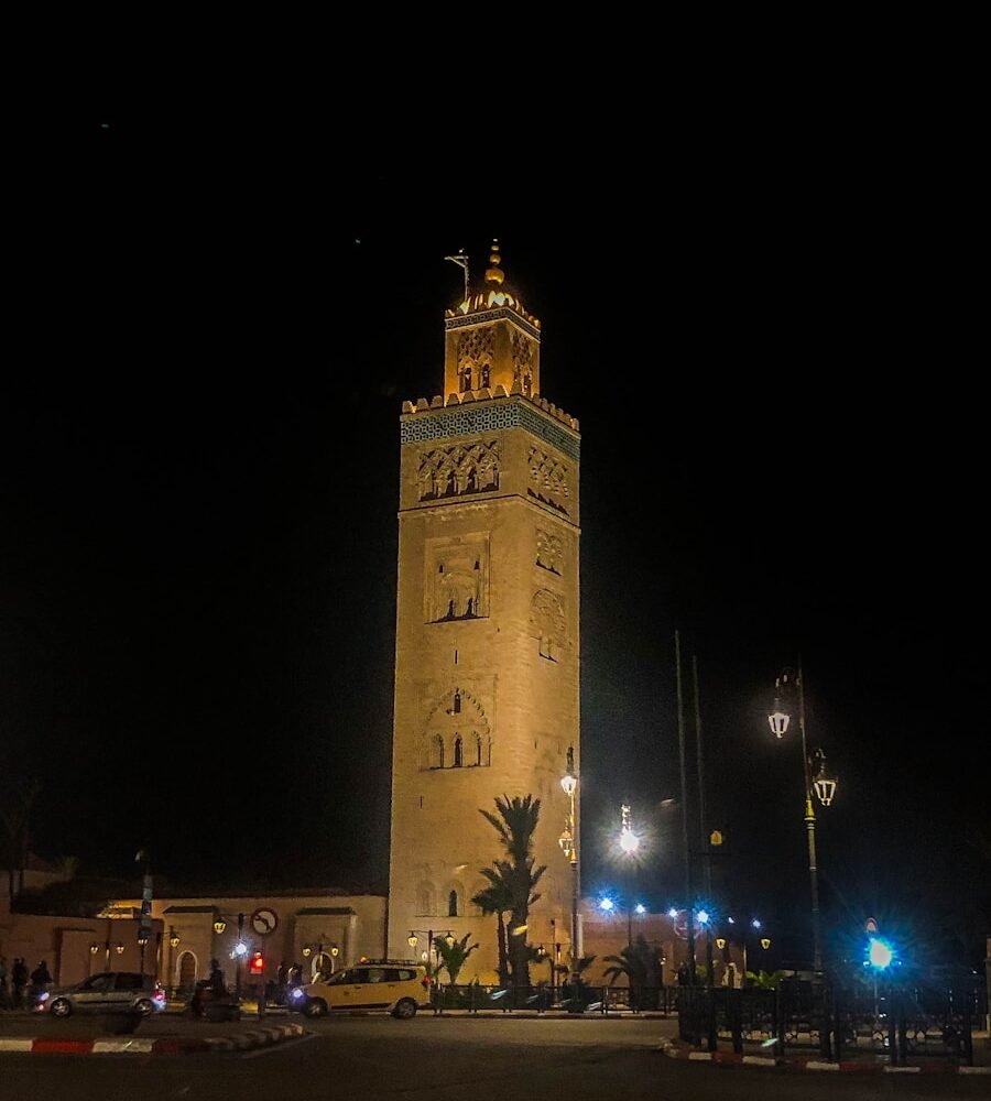 A tall tower with a clock on top of it